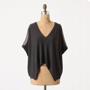 ANTHROPOLOGIE Bordeaux Effortless Angles Top Gray
